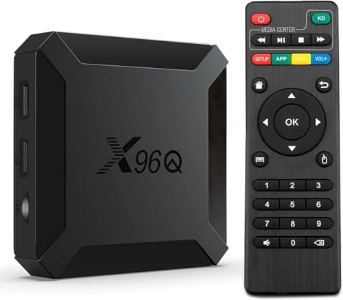 Android TV Box, X96‎‎‎‎‎‎‎‎‎‎‎‎‎‎‎‎‎‎‎‎Q Lecteur Multimédia - Chromecast Built-in - Android 10.0, 2GO/16GO, WiFi, Allwinner H313, Prend en Charge 4K HD, chipset Quad-Core, H256, Facile à Installer