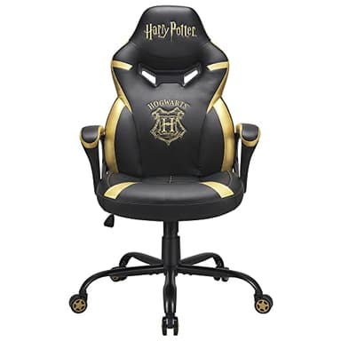 Subsonic Harry Potter - Siège Gamer Junior / Chaise de Bureau / Fauteuil gaming sous licence officielle Hogwarts Noir et Or