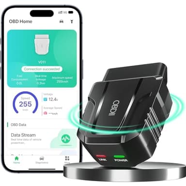 Banaone OBD2 BT 5.4 Appareil de Diagnostic Automobile pour Voitures et Motos, Appareil de Diagnostic BT OBDII pour Scanner Automatique iOS et Android, Lecture du Code D'erreur de Voiture