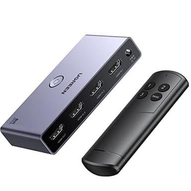 UGREEN Switch HDMI 2.1 8K 60Hz Commutateur 4K 120Hz 3 Entrées 1 Sortie 1080P Dolby Vision Atmos HDR 3D Haute Vitesse 48Gbps Compatible avec PC PS5 PS4 PS3 Xbox One 360 DVD TV Box Projecteur