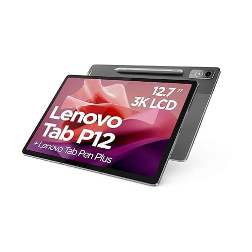 Lenovo Tab P12 - Tablette Tactile 12.7'' 3K (Processeur MediaTek Dimensity 7050, 8Coeurs, 8 Go de RAM, 128 Go UFS, Android 13, WiFi+Bluetooth) Tab Pen Plus- Gris foncé