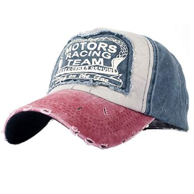 Tuopuda® Casquette de Baseball Vintage Unisexe Sport Casquette Snapback Hip-Hop Snap Back Trucker Motorcycle Cap (Rouge),Taille unique