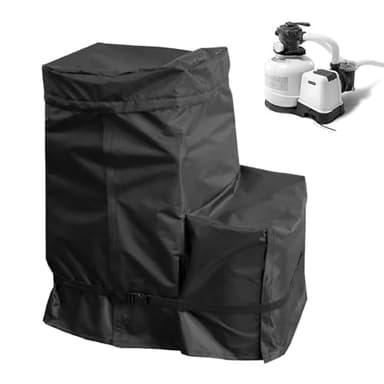 Couverture De Pompe De Piscine, 420D Oxford Bâche Complète Résistante Aux UV Couverture De Système De Filtre à Sable Imperméable Pour Jardin Extérieure - 25,9 x 24,4 x 28,3 Zoll