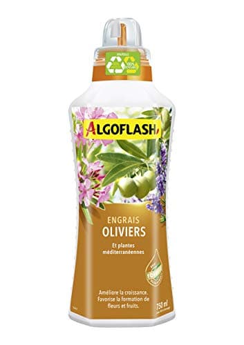 Algoflash Engrais Oliviers et Plantes Méditerranéennes, Bouchon Doseur Inclus, 750 ml, ALIMED750N