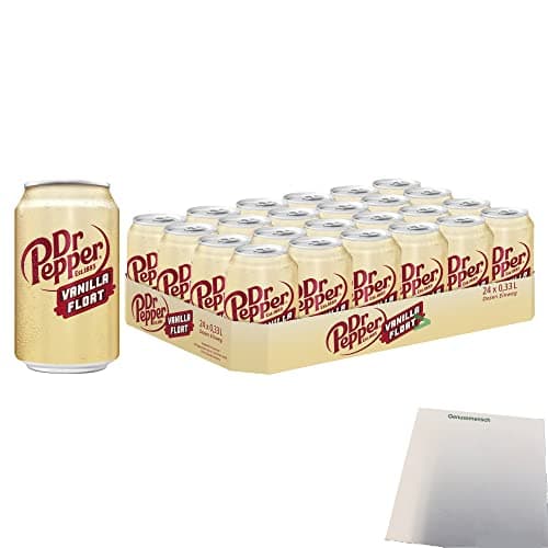 Dr. Pepper Vanilla Float Lot de 24 boîtes de 330 ml + bloc usy