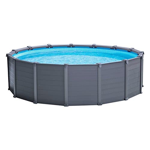 Intex 28382 Kit Piscine avec Panneau Graphite 4,78 m X 1,24 m