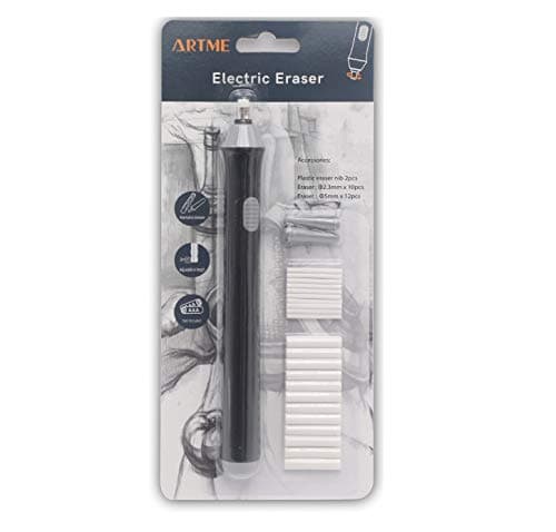 Artme Gomme électrique automatique en caoutchouc – 22 recharges incluses (2,3 mm et 5 mm) – croquis, architectes, ingénieurs et étudiants