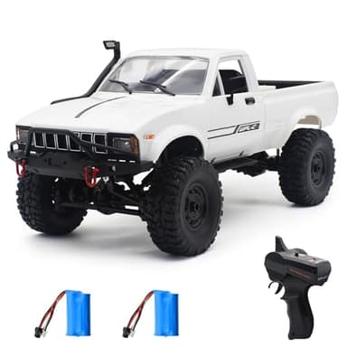 Mostop Camion télécommandé 1:16 - 4WD tout-terrain RC - Voiture RC avec 2 batteries et contrôle de vitesse - Véhicule en montée - Jouet adapté aux enfants