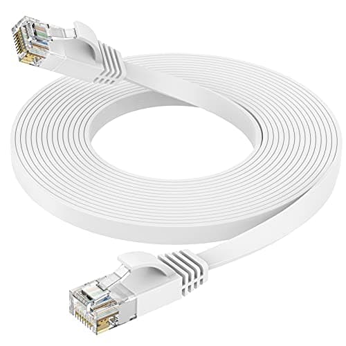 Ercielook Câble Ethernet 10m Cat6 - Rj45 Plat Lan 1000 Mbit/s Câble Internet pour Routeur Switch PC Portable Smart TV