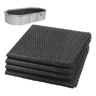 vounot® Bâche à Bulles Piscine Rectangulaire 800 x 400 cm Épaisseur 120 µm Bâche Solaire Chauffante Film Thermique à Découper pour Réchauffer l’Eau Noir