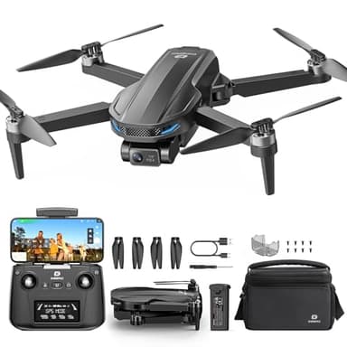 DEERC D65 Drone Caméra 4K, Stabilisation 2 Axes + EIS, GPS avec Flux Optique, Transmission 800m, Moteur Sans Balais, 26min Autonomie, Retour Intelligent, Pour Adultes Débutants,<249g,C0
