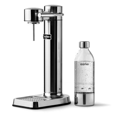 Aarke Carbonator 3, Machine à Soda avec Bouteille d'eau, Finition Acier