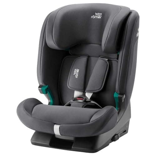 BRITAX RÖMER Siège Auto EVOLVAFIX, avec ISOFIX, enfant de 76 a 150 cm (i-Size), de 15 mois a 12 ans, Midnight Grey