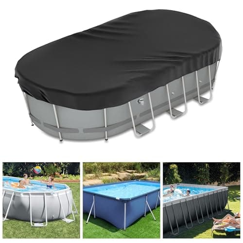 Neuradical Bâche de piscine hors-sol en tissu Oxford 210D indéchirable, idéale pour imperméable et résistante à la poussière (274 x 549 cm)