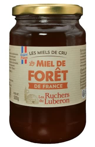 Les Ruchers du Luberon - Miel de Foret 500 g - Miel de Cru Francais Naturel - Pur - Non Pasteurisé - Sans Additifs