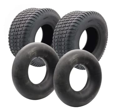 SECURA 2x pneu incl. Chambre à air 16x6.50-8 valve droite compatible avec tondeuse autoportée