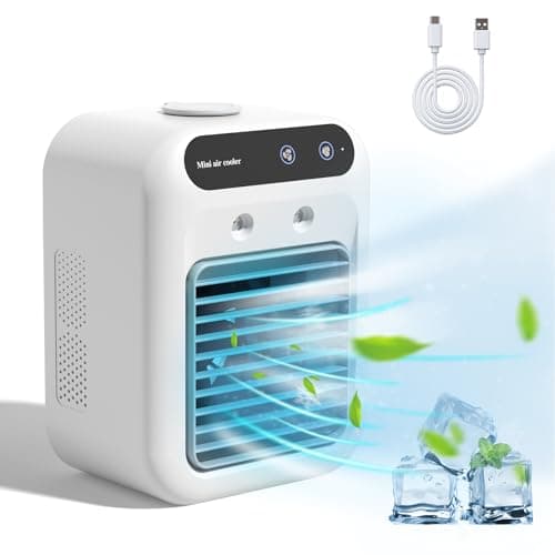Wotplay Climatiseur Mobile, Mini Climatiseur à Circulation Turbo Air Cooler Personnel, Climatiseur De Bureau Silencieux à économie D'énergie à 2 Vitesses Pour Bureau à Domicile Chambre à Coucher