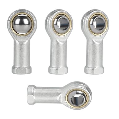 EFUTURETIME 4PCS Rotule de Tige M12, Roulement à Rotule avec Filetage Intérieur en Acier, Extrémités Sphériques SI12T/KM(PT) pour Vélos, Motos, Équipements Mécaniques