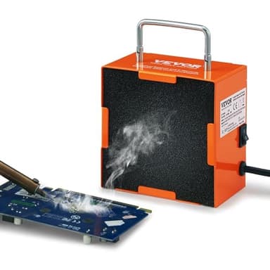 VEVOR Extracteur de Fumée de Soudage 38 W Extracteur de Fumées de Soudure Filtre à 3 Couches 86,63 m³/h Absorbeur de Fumée à Souder Compact pour Soudure Bricolage Réparation de Téléphone Impression 3D