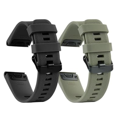 aceyoon Lot de 2 Bracelet 22mm pour Garmin Fenix 7/7 pro/6/6 pro/5/5 plus, Quickfit Bracelet Montre Connectée en Silicone Sangle Homme Femme pour Garmin Forerunner 935/945, Approach S60/S62