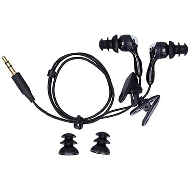 Écouteurs étanches Sous-marins avec 2 Clips/remplacez les Bouchons D'oreilles pour les Nageurs, écouteurs Intra-auriculaires étanches avec Câble D'extension Audio Stéréo pour(le noir)