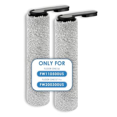 Lot de 2 Rouleaux Brosses de Rechange Compatibles Avec Aspirateur Sans fil Tineco Floor ONE S6/ S7 PRO - Kit D'accessoires de Rechange - 2 Rouleaux Brosses