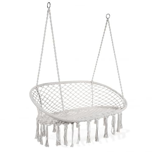 IDMarket - Banc Suspendu bohème Design macramé balancelle 2 Places