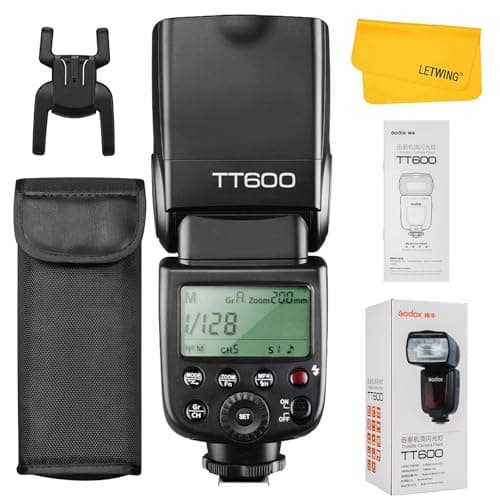 Godox TT600 Caméra Flash Speedlite, Intégré 2.4 G sans Fil Système, Maître/Esclave Fonction, Flash Standard à Sabot de l'appareil Photo pour Canon Nikon Pentax Olympus Fujifilm Panasonic