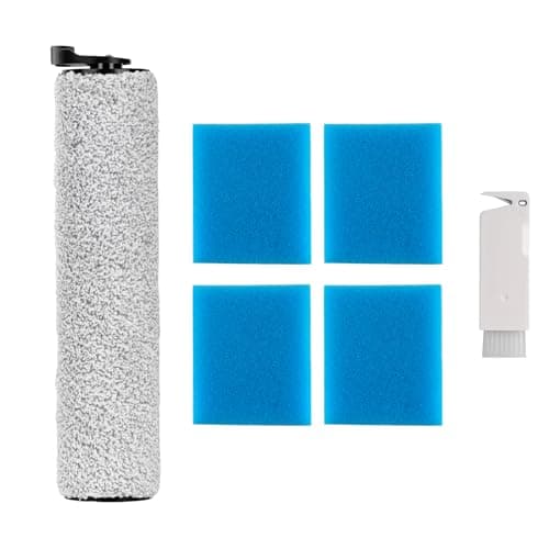 Kit d'accessoires de rechange compatible avec aspirateur Tineco iFloor 2, comprend 1 brosse rouleau, 4 mousses pré-filtrantes