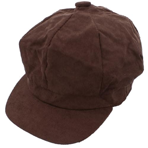 Zac's Alter Ego Casquette plate en velours côtelé – Choix de couleurs, marron, Taille unique
