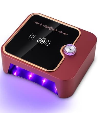 Zaxiva Lampe à ongles UV LED rechargeable,Lampe UV Ongles Gel,120s chronométrage libre,Capteur Automatique et Ecran LCD,lampes UV avec Capteur Automatique pour Vernis à ongles Gels,Maison et au Salon