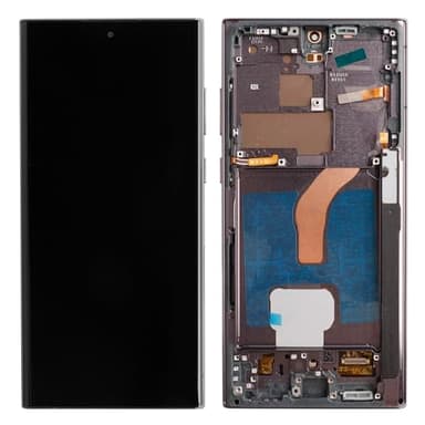 Écran numérique OLED de rechange compatible avec Samsung Galaxy S22 Ultra S22u SM-G908a SM-S908u S908w (avec empreintes digitales) Écran tactile LCD Digitizer Montage avec outil de réparation