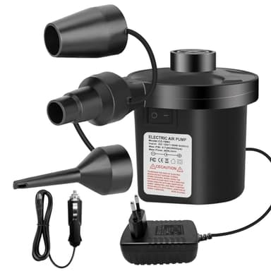 Pompe à Air Électrique Gonfleur Dégonfleur, Gonfleur 240V/130W,avec 3 Buses Pompe à Pagaies Haute Puissance pour Matelas Pneumatique, Matelas Gonflables, Pataugeoire,Anneau de Natation