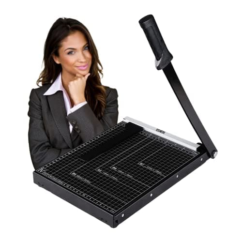 Ediesi, Massicot, A4, Coupe Papier, Guillotine, pour Home, Feuilles A4, Cisaille pour Office, Professionnel, Manuel, Précision Maximale, 3 Couleurs disponibles (Noir)