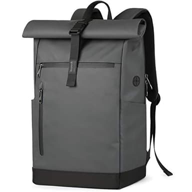 Inateck Sac à Dos Femme Homme Antivol pour Ordinateur Portable 17 Pouces Sac à Dos Vélo Résistant aux Éclaboussements, avec Port d'Écouteurs/Câble et Zip d'Accès Rapide - Gris