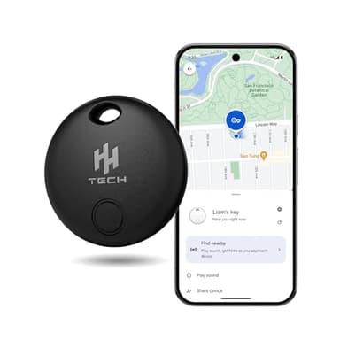HH-Tech SmartTag pour appareils Google et Android, compatible avec l'application Google Findmy (Noir)