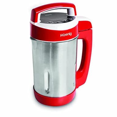 H.Koenig Blender à Soupe Chauffant 1.1L MXC18 Inox, Multifonctions professionnel, Fonction mixage, 2 Programmes de cuisson, 850W