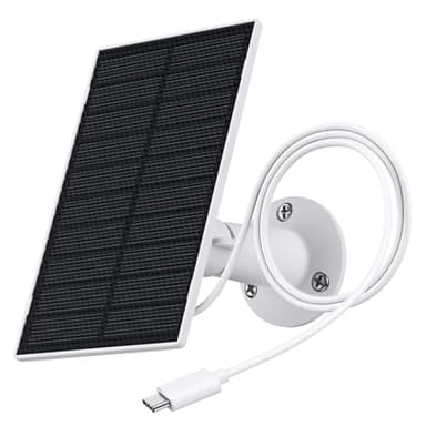 GALAYOU Panneau Solaire pour Camera Surveillance WiFi Exterieure sans Fil Batterie Solaire, pour camera exterieur sans fil, type C, étanche, chargement continuel