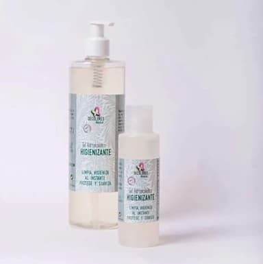 Decolores - Gel Mains Hydroalcoolique - 500 ml - Assainissant - Hydratant à l'Aloe Vera - ne dessèche pas la peau - Parfum Agrumes - Écologique - Distributeur