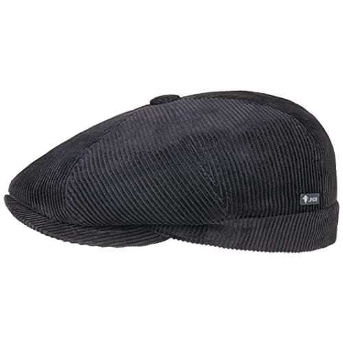 Lipodo Casquette 8 Panel Cordial Homme - Made in Italy Plate Gavroche avec visière, Doublure, Doublure Hiver Automne-Hiver - L (58-59 cm) Bleu