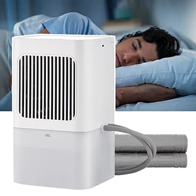 Matelas RafraîChissant pour Lit, SystèMe de Surmatelas Refroidisseur d'eau éLectrique pour Dormeur Chaud et Transpiration Nocturne, 3 Vitesses RéGlables, RéServoir d'eau Visible de 2L,160×70cm
