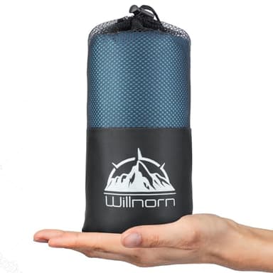 WILLNORN Drap de Sac de Couchage de Voyage 2 en 1 en Microfibre - XL 220x95cm, Sac à Viande de Couchage Idéal pour Randonnée, Camping et Séjours en Auberge,Auberge, Sac à Dos