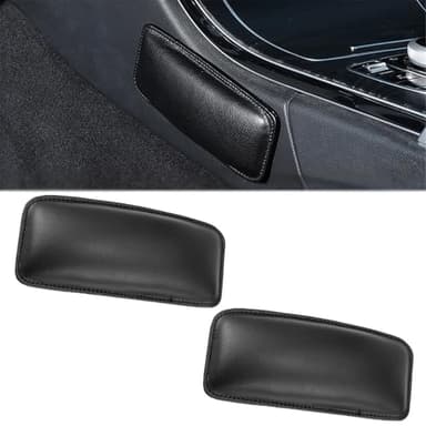 LightBeacon 2 Pièces Accoudoir Voiture Universel, Coussin Accoudoir Voiture, Coussin Accoudoir Voiture, Repose Bras Voiture pour Intérieur de Voiture, Console, Coussin de Siège, Noir