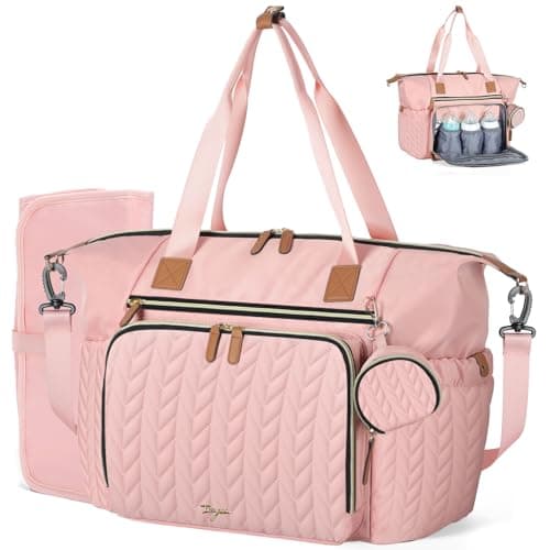 Tonyeee Sac à Langer -Sac Bébé avec Matelas à Langer Grand sac à langer pour bébé Imperméable - Portable Sac à bandoulière -Sac à bandoulière pour bébé avec bretelles
