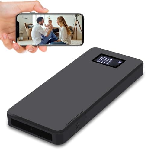 Biddsgg Caméra Espion WiFi 10000mAh avec Grande Capacité 4K, Vision Nocturne et Détection de Mouvement à Distance