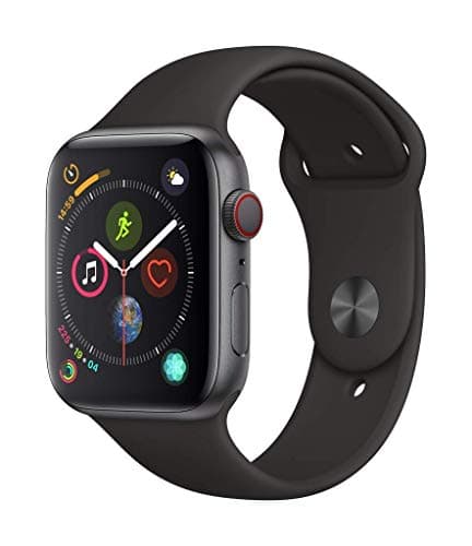 Apple Watch Series 4 44mm (GPS + Cellular) - Boîtier En Aluminium Gris Sidéral Avec Bracelet Sport Noir (Reconditionné)