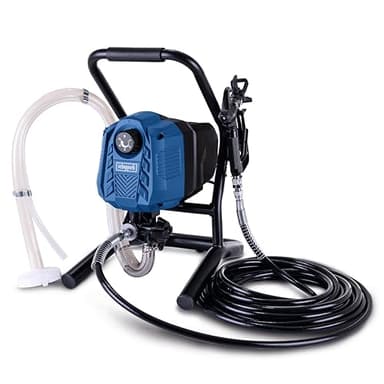 Scheppach ACS4000 Pistolet à Peinture Airless Long Tuyau de pulvérisation de 9 m, Puissance absorbée 550 W, Pression Maximum 110 Bars,Débit Maximum 1,25 L par Min,Le rendement est de l’Ordre de Max