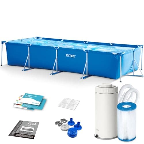 Intex kit Piscine Metal Frame Junior rectangulaire Tubulaire (l) 4,50 x (l) 2,20 x (h) 0,84m