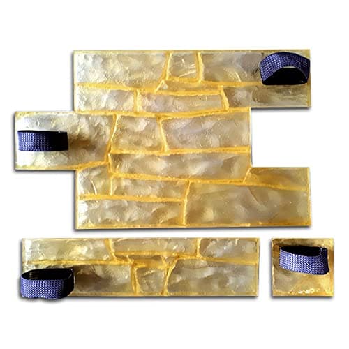 Lot de tampons en polyuréthane - Motif granite - Pierre décorative - Béton et ciment - Texturant