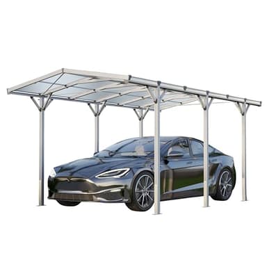 GFP Carport 2,85x5,05m Abri de Voiture en Aluminium Abri Individuel de Voiture